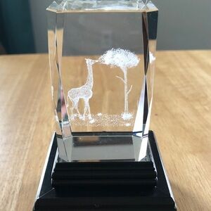 Crystal Giraffe Art Sculpture